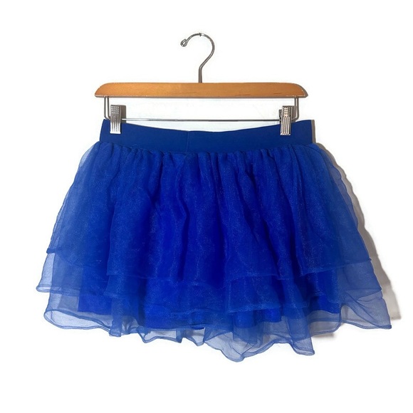 Spirit Halloween Blue Ruffle Tulle Skirt Size Small/Medium - Picture 2 of 5